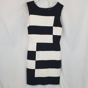 Black and White Color Block Dress